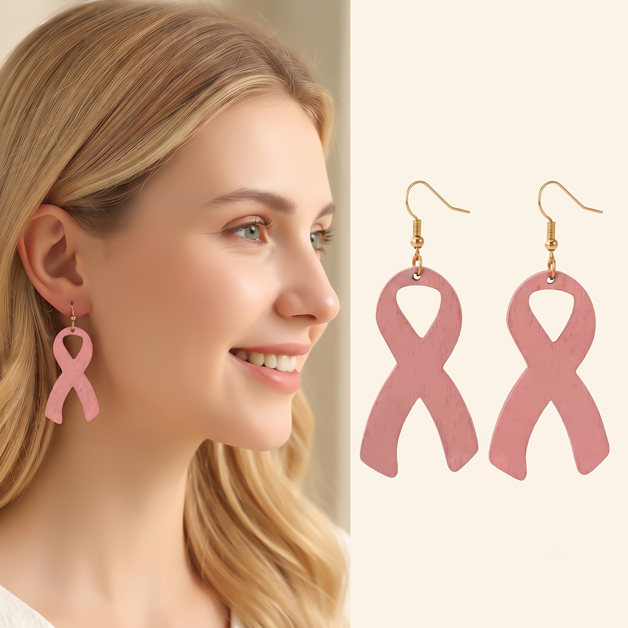 Elegant Light Pink Tulle Dangle Earrings, Trendy Statement Design